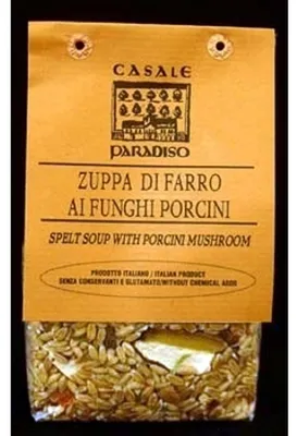 Produktbild von Dinkelsuppe mit Steinpilzen 300 gr. - Casale Paradiso
