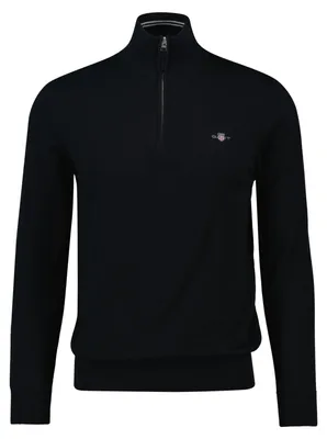 Produktbild von Gant Herren Classic Baumwolle Half Zip Pullover, Schwarz, M