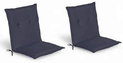 Produktbild von Beautissu 2er Set Niedriglehner Auflage Loft NL, 100x50x6cm, Dunkelblau