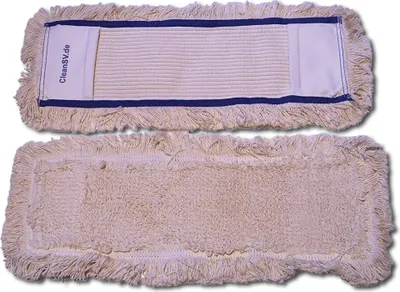 Produktbild von CleanSV Baumwollmop / Wischmop blau 40 cm - 180 Gramm je Mop - 10 er Pack Profi Qualität