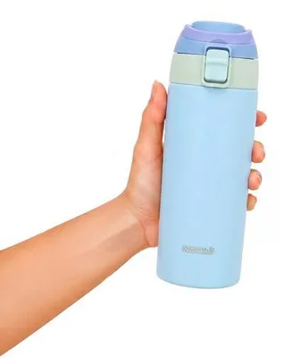 Productafbeelding van Löwenthal® Geïsoleerde drinkfles | Rietje | Roestvrij staal | 475 ml | Blauw