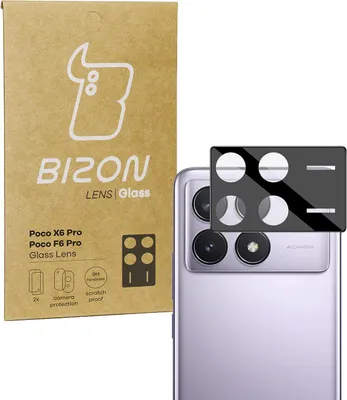 Produktbild von Bizon Glaslinse für Xiaomi Poco X6 Pro / Poco F6 Pro, 2 Stück