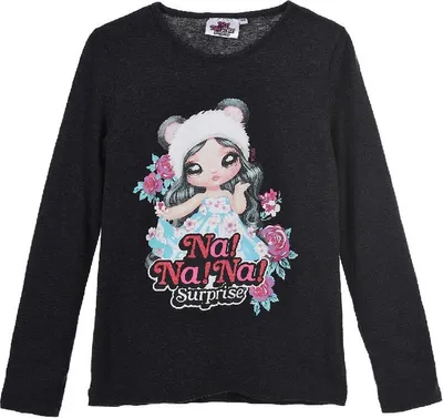 Produktbild von Na! Na! Na! Surprise Kinder Mädchen Langarm T-Shirt Longsleeve Langarmshirt, Farbe:Grau, Größe:110