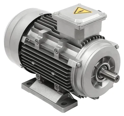Immagine prodotto di Motore elettrico - Motore trifase - 1,5 kW 380 V - IP55 - 1405 giri/min - Albero Ø 19 mm - 50 Hz - Per ventilatori e pompe - Argento