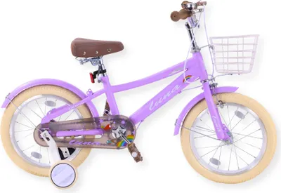 Zdjęcie produktu dla Buxibo - Rower dziecięcy dla dziewczynek - Luna - 16 cali - Fioletowy