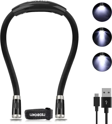 Zdjęcie produktu dla Lampa biurkowa LED - Idealna do czytania - Lampka nocna - Elastyczne ramiona - Bateria 660mAh - Czarna
