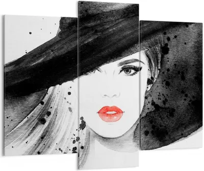 Produktbild von Bild auf Leinwand - Leinwandbild - Frau Gesicht Lippen - 130x100cm - Wand Bild - Wanddeko - Leinwanddruck - Bilder - Kunstdruck - Wanddekoration - Leinwand bilder - Wandkunst - CB130x100-3916