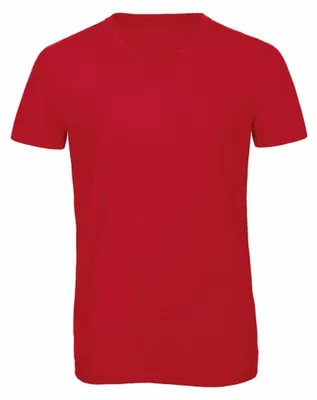Image de B&C - T-shirt à col en V pour homme FK2341 (S) (rouge)