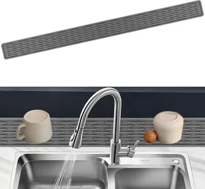 Produktbild von Silikonische Küchenabtropflatte - Antirutsch-Design - 70 x 5 x 0,5 cm