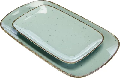 Produktbild von Servierplatten-Set Casa, 2-teilig, 24 x 15,5 cm und 33 x 20 cm, Blau