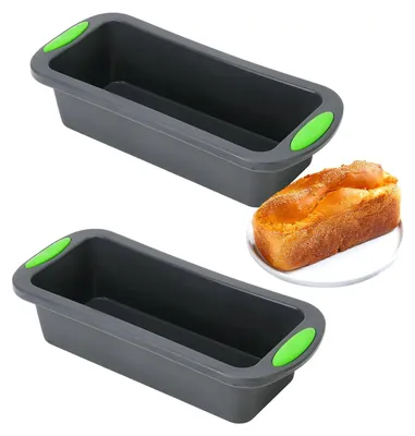 Image de Omgoods - Lot de 2 moules en silicone - Moules rectangulaires résistantes à la chaleur pour pain