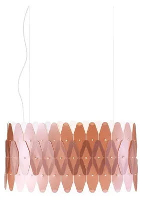 Image de Amanda Suspension ovale à 3 lumières en cuivre Polilux D60  Italy