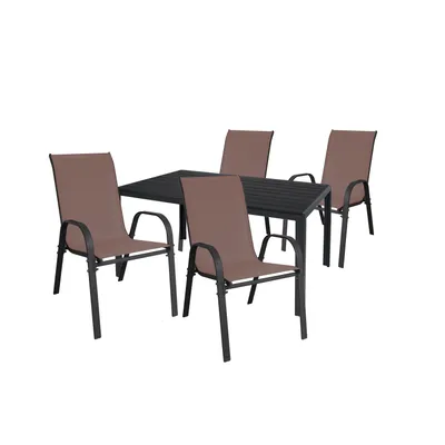 Immagine prodotto di Set da giardino Set di sedute 5 pezzi L150xL90xH74cm Alluminio Non legno