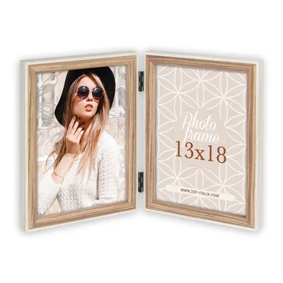 Immagine prodotto di ZEP cornice per foto in legno Kriss doppia cornice 2 foto 10x15 cm Natur