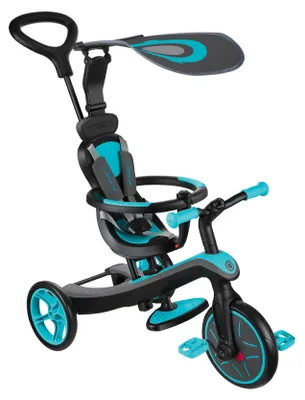 4-in-1 Dreirad & Laufrad für Kleinkinder, Entenblau
