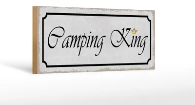 Produktbild von Holzschild Hinweis 27x10cm Camping King