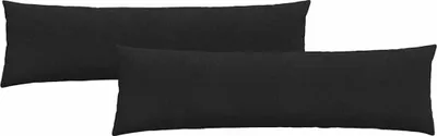 Produktbild von vidaXL Sofakissen 2 pcs Schwarz 145 x 40 cm Stoff