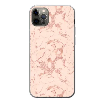 Produktbild von MuchoWow® Handyhülle Schutzhülle Hülle für iPhone 12 Pro Max Marmor - Roségold - Muster - Chic Silikon Softcase Handy Hülle - Hartschale