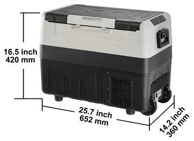Image de Mini-réfrigérateur - Réfrigérateur pour voiture - Glacière portable à compresseur - Congélateur électrique - avec roues - avec poignée