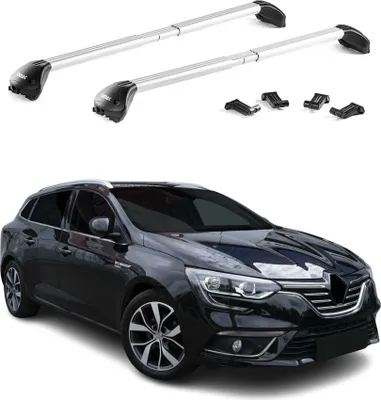 Image de Barres de toit transversales pour Renault Megane IV Grandtour 2016-2025 ABE Alu