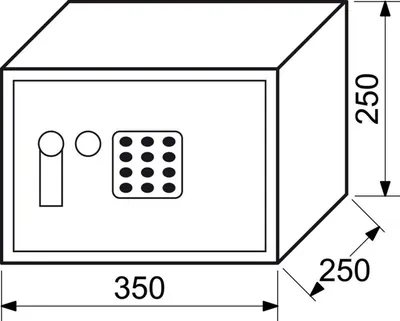 Produktbild von Tresor RS.25.EDK mit elektronischem Codeschloss 35x25x25 cm