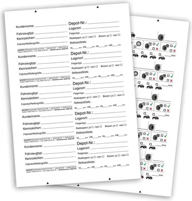 Produktbild von Ersatzetiketten für Rad-/Reifenanhänger mit Ventilbefestigung, Weiß, Verpackungseinheit: 1 P/150