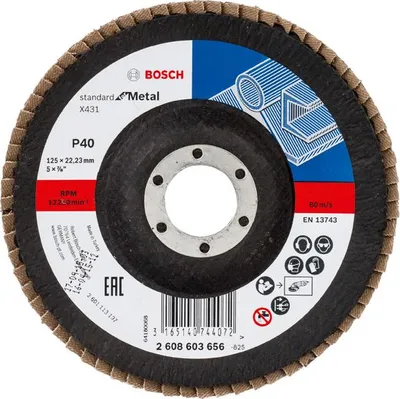 Produktbild von Fächerschleifscheibe X431 Standard for Metal, gewinkelt, 125 mm, 22,23 mm, 40
