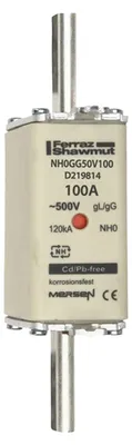 Produktbild von Mersen 1B063.000000 NH0 100A gG 500V NH-Sicherung sfü spannungsführend