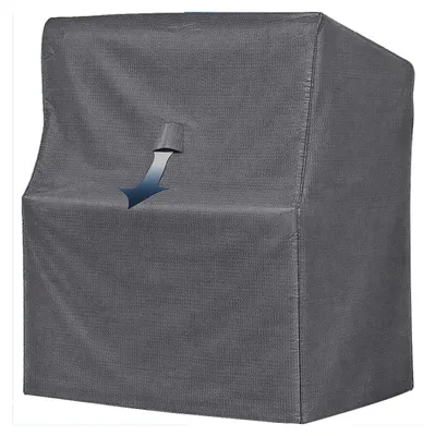 Produktbild von Schutzhülle Strandkorb PVC-Tarp XL 145 x 106 x 160 cm Grau | PVC-Gewebeplane 350 g/m² Wasserdicht | Strandkorbhülle Abdeckung Salzwasser Resistent