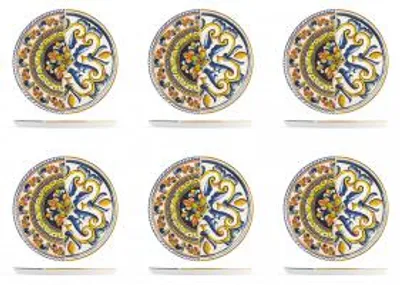 Immagine prodotto di H&H Set 6 Piatti Pizza Positano Cm 33