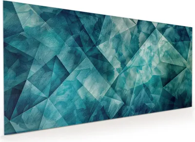 Produktbild von Küchenrückwand Spritzschutz Glas mit Motiv Abstrakte Geometrie 40 x 40 cm