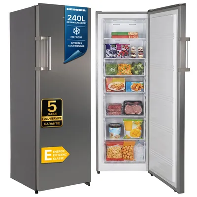 Productafbeelding van Heinner HFF-HS240NFXE++ Vrieskast 240 L, No Frost, Inverter, Multi Airflow, Snelvries, RVS