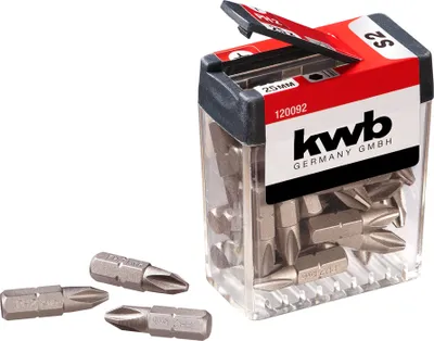 Produktbild von kwb 120092 Kreuzschlitz-Bit PH 2 Stahl 25 St