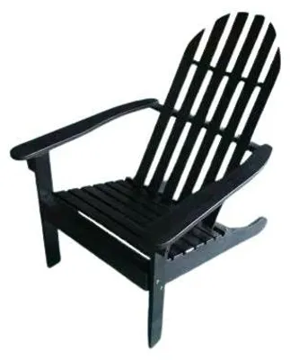 Zdjęcie produktu dla Krzesło Adirondack KOMFOTTEU wykonane z drewna akacji, krzesło ogrodowe z wysokim oparciem i szerokimi podłokietnikami, ergonomiczne krzesło ogrodowe z pochylonym siedziskiem, wytrzymujące obciążenie do 180 kg, idealne na taras, do ogrodu i na balkon