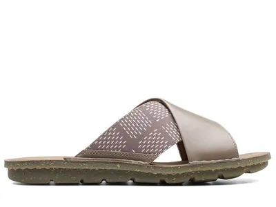 Zdjęcie produktu dla CLARKS Damskie skórzane klapki Blake Sydney oliwkowe 35,5