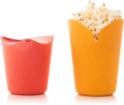 Obrázek produktu pro Malá silikonová sada na popcorn, sada 2 kusů, skládací