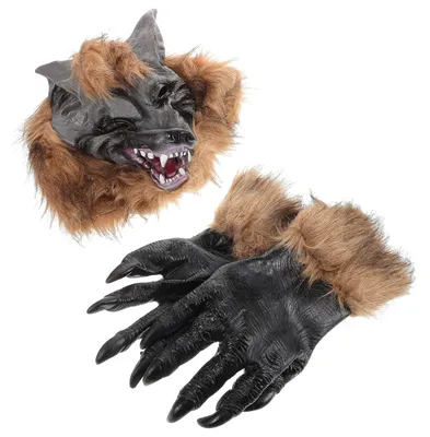 Imagen del producto de Elzusha - Máscara y guantes de Halloween con diseño realista de garra