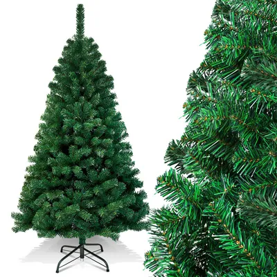 Obrázek produktu pro TolleTour Umělý vánoční stromek 180 cm Umělý vánoční stromek se stojanem Vánoční dekorace Zelená PVC