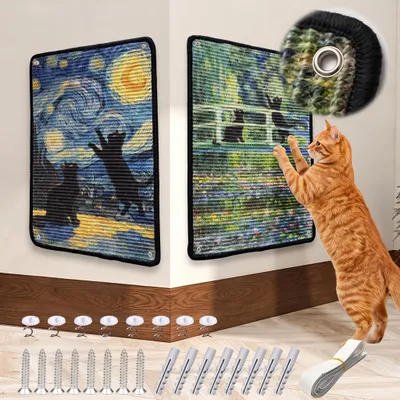 Productafbeelding van JanYoo, 2 stuks: Krabbeschermer voor katten, krabmat van sisal voor katten