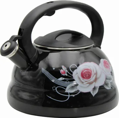 Image de Bouilloire à flûte en émail 3.0L Brunbeste Black Rose Bb-4552