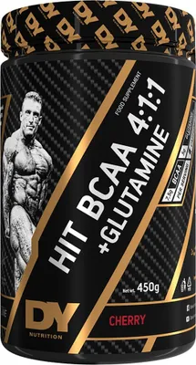 Obrázek produktu pro DY Nutrition HIT BCAA 4:1:1 + Glutamine 450 g třešeň / BCAA aminokyseliny / Aminokyseliny BCAA v kombinaci s L-glutaminem