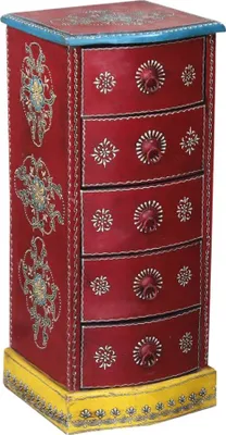 Produktbild von Handbemalter Schubfachschrank - Modell 24, Mehrfarbig, Holz, 70*30*30 cm, Kleine Schränke