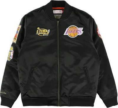 Zdjęcie produktu dla M&N Satin Bomber Jacket - FLIGHT Los Angeles Lakers - L