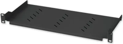 Zdjęcie produktu dla Półka do szafy 19" Techly 1U 150mm 2pkt. perforowana czarna