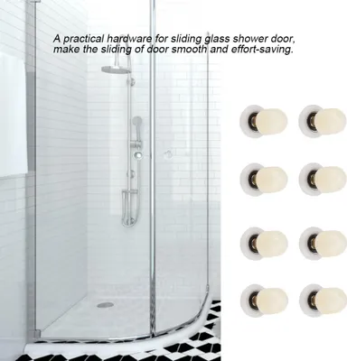 Obrázek produktu pro 8ks mosazné posuvné skleněné sprchové dveře (27 mm)