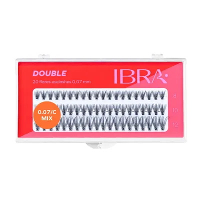Obrázek produktu pro Ibra Kępki sztucznych rzęs Double Knot-Free 0.07 C-Mix, 60 sztuk