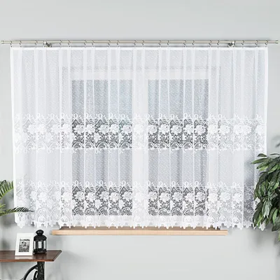Image de Rideau décoratif à tongs courtes DEMETRIA LINE 160 blanc 400x160 cm MyBestHome