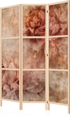 Produktbild von LUMASOUL Paravent einseitiger, Paravent Raumteiler Innen, Blumen Japanisch Motiv, 135x172 cm