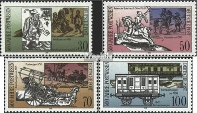 Produktbild von Briefmarken DDR 1990 Mi 3354-3357 (kompl.Ausgabe) gestempelt 500 Jahre Postverbindungen in Europa (II)