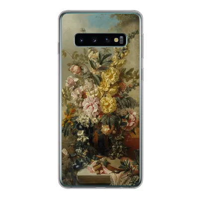 Produktbild von MuchoWow® Handyhülle Schutzhülle Hülle für Samsung Galaxy S10 Große Vase mit Blumen - Alte Meister - Malerei Silikon Softcase Handy Hülle - Handytasche